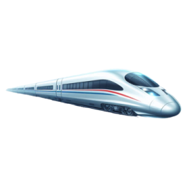 a white and red train is shown in this image