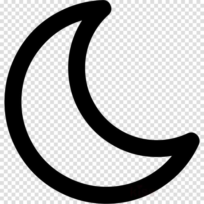 a black crescent on a transparent background