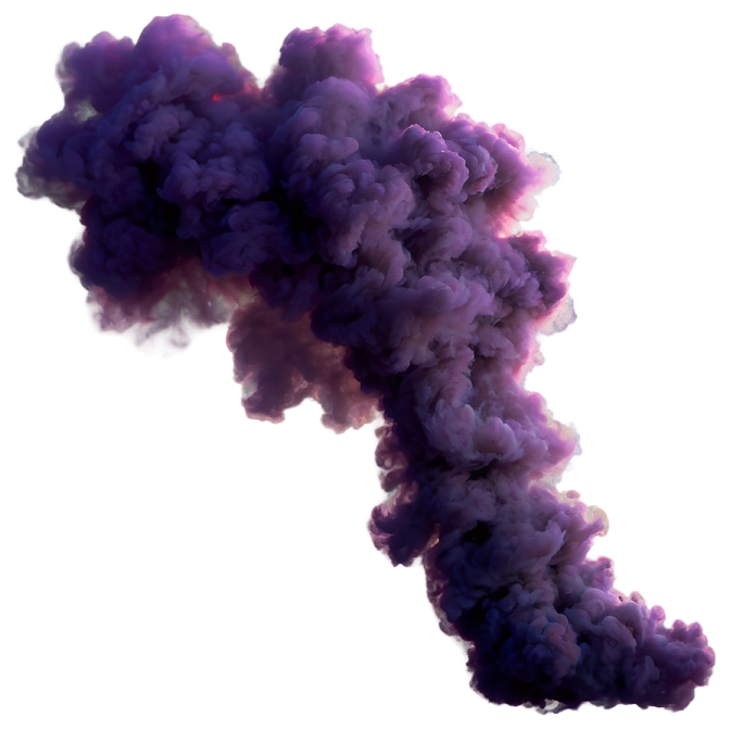 purple smoke on a white background