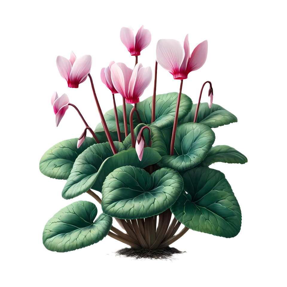a plant with pink flowers and green leaves