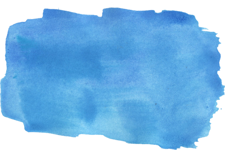 a blue watercolor stain on white background