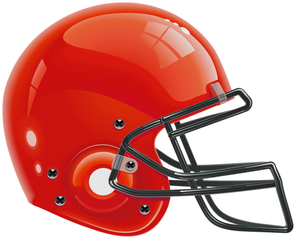 a football helmet on a white background