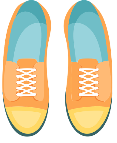 a pair of shoes with laces on them
