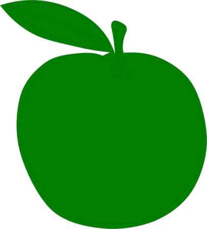 an apple with a leaf on it