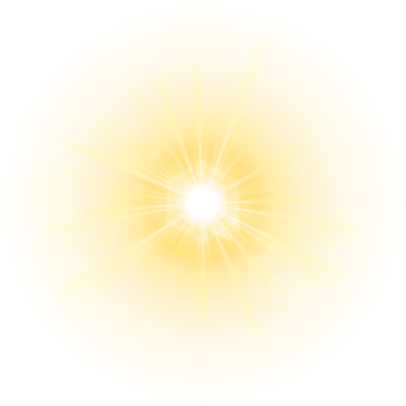 a bright sun on a white background
