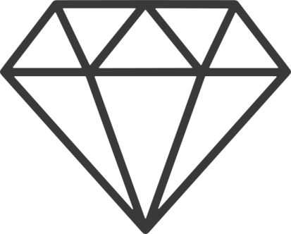 a black and white diamond logo