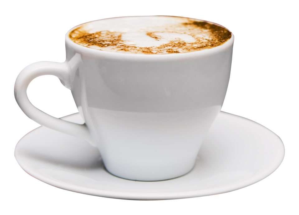 a cup of coffee on a saucer