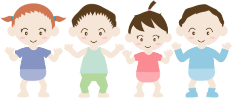 a group of children with their hands up