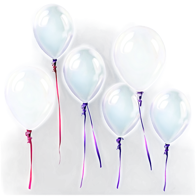 a bunch of white balloons