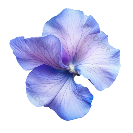 a purple and blue flower on a white background