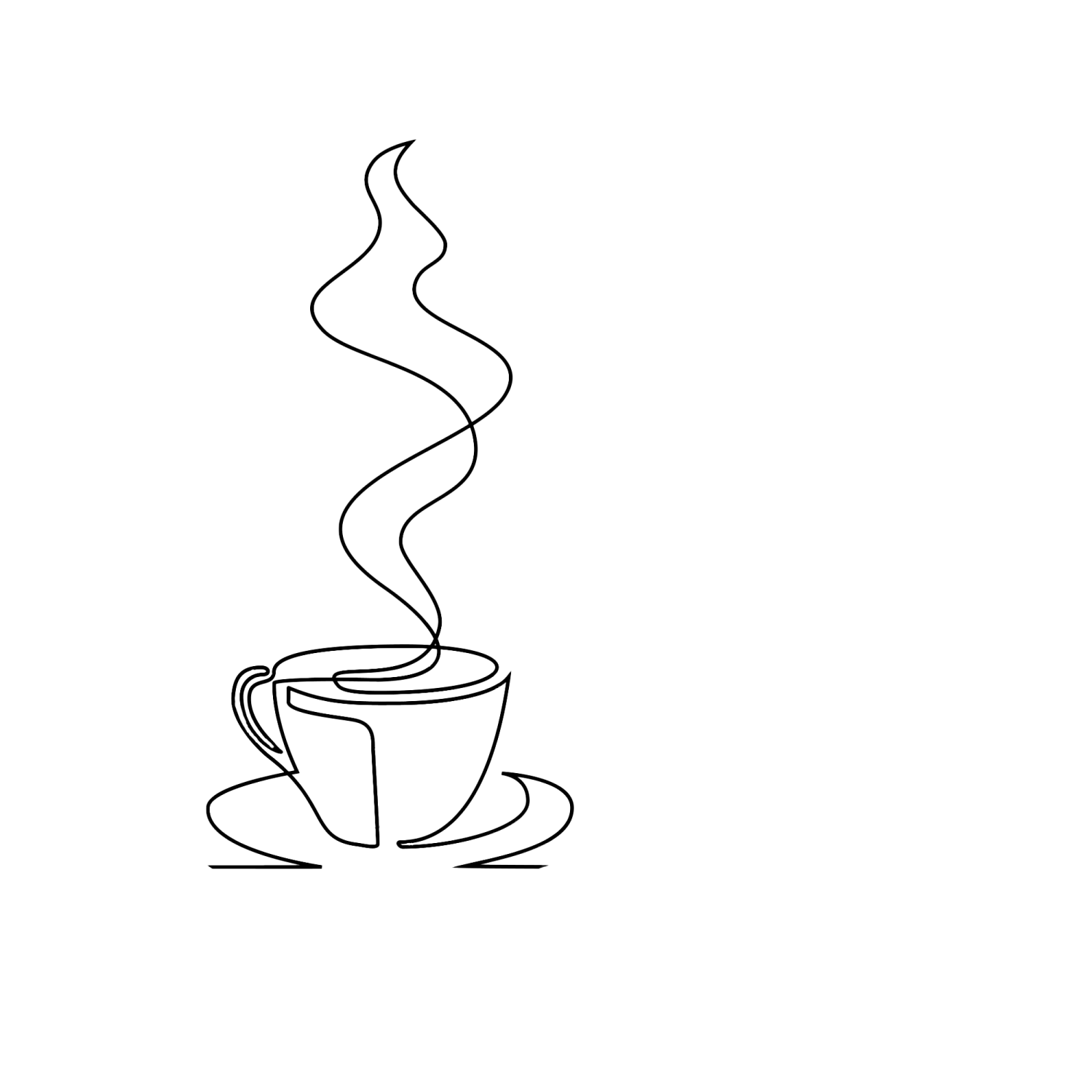 a cup of coffee on a white background