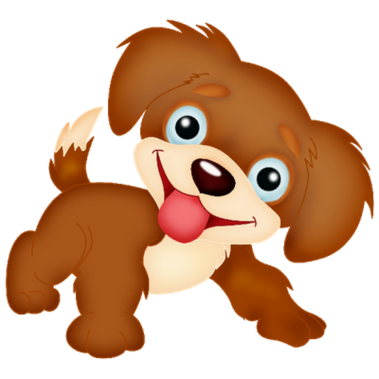 a cartoon dog with its tongue sticking out