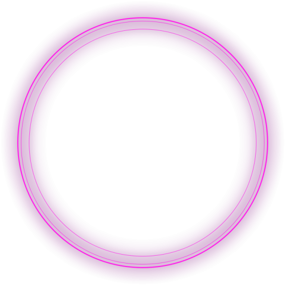 a pink neon circle on a white background