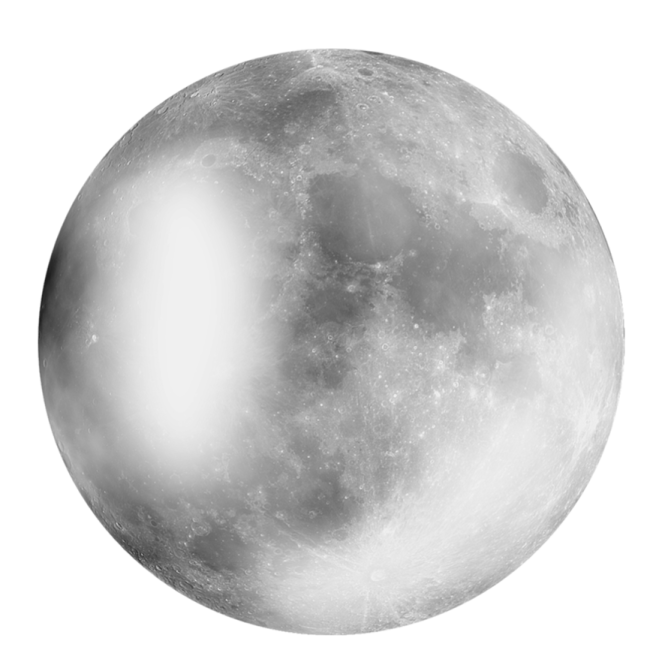 a full moon on a white background
