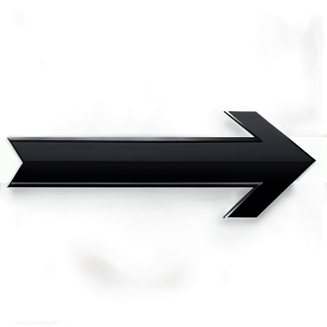 a black arrow on a white background