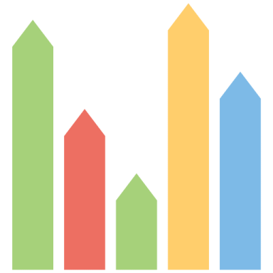 an image of a bar chart with arrows pointing upwards