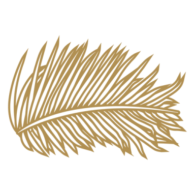 a golden palm leaf