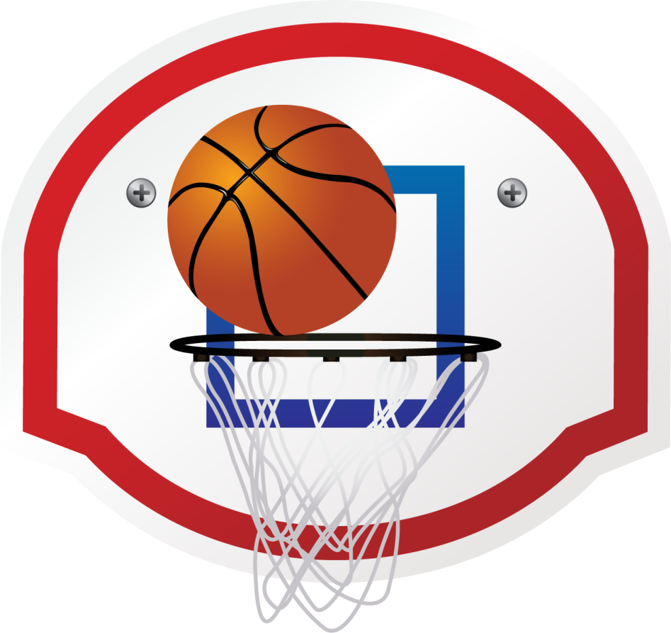 a basketball hoop with a ball in it
