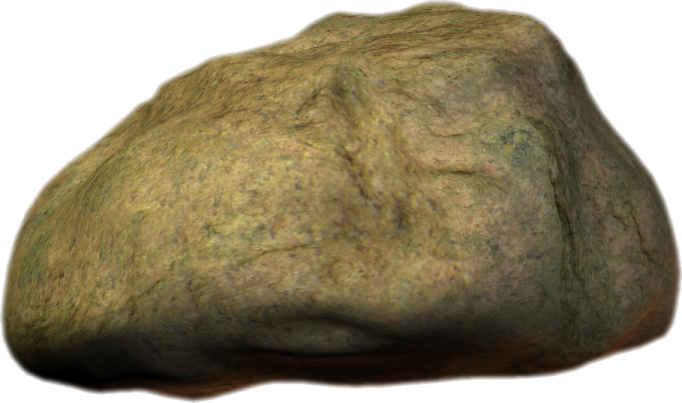 a rock on a white background