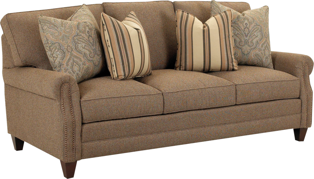 a couch with pillows and pillows on it