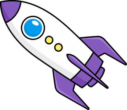a cartoon rocket with blue eyes