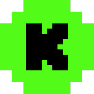 a green pixel with the letter h on it