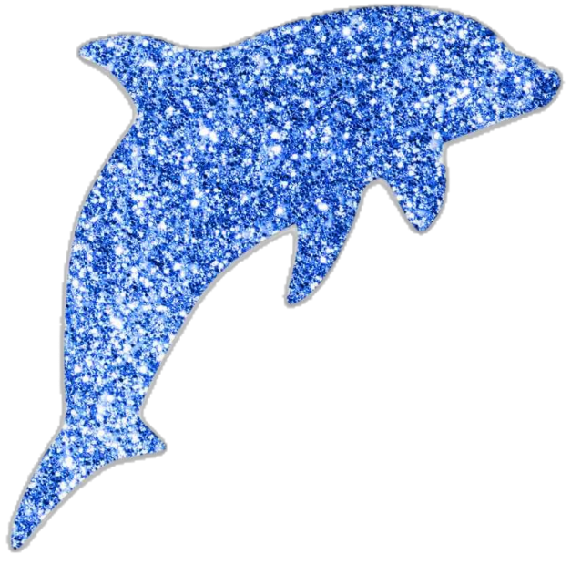 dolphin glitter decal sticker