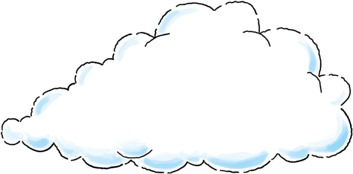 a cloud with a white background