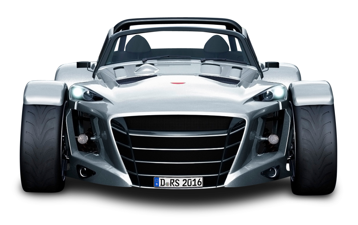 a silver car on a white background