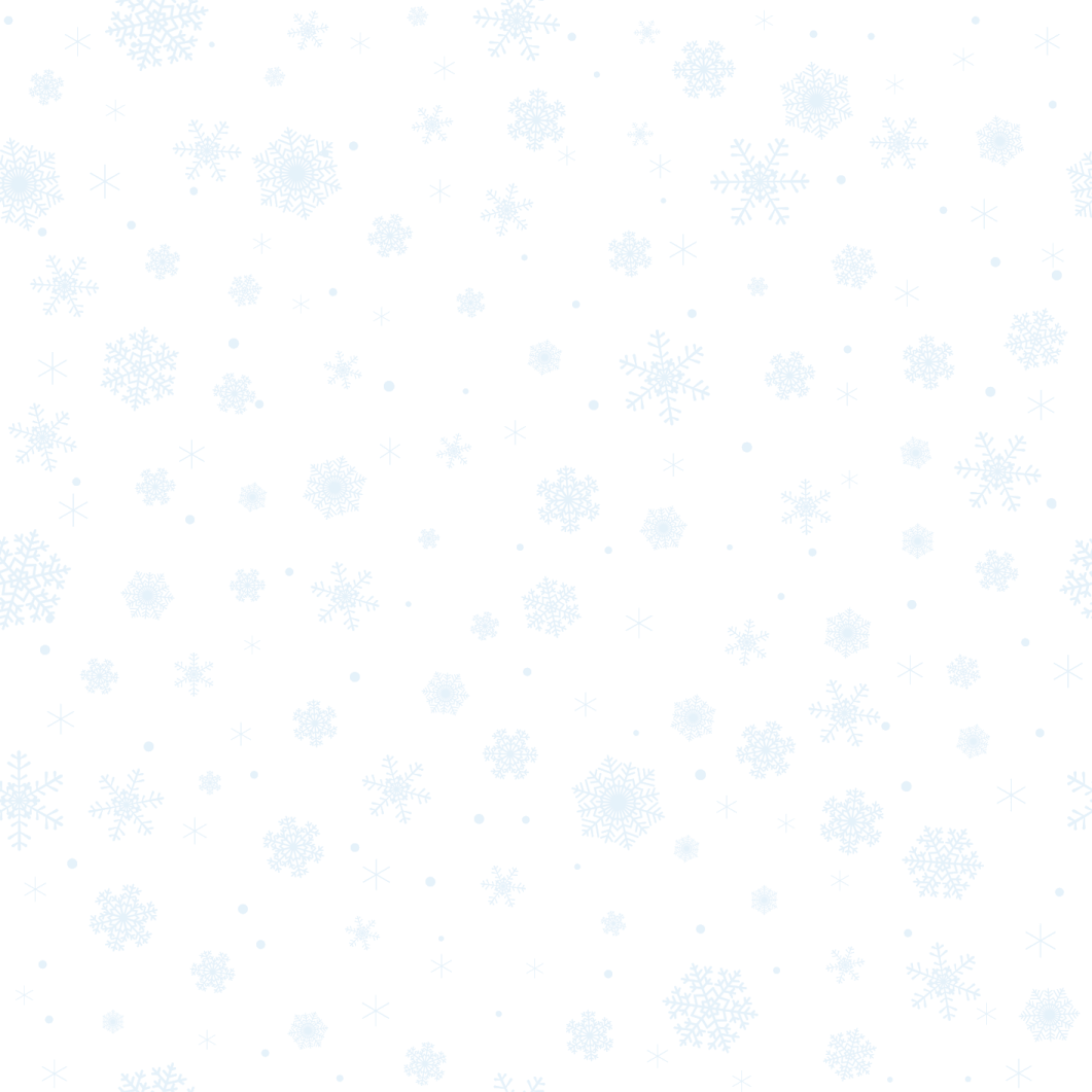 a white background with snow flakes