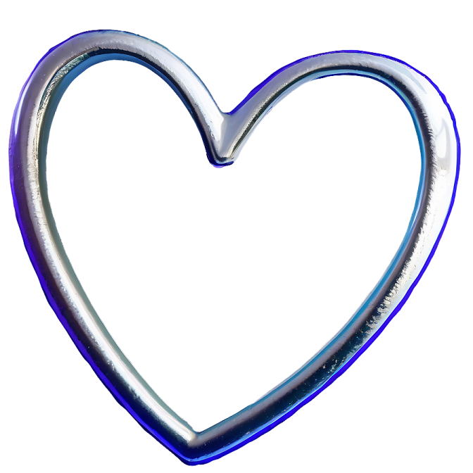 a blue heart shaped balloon on a white background