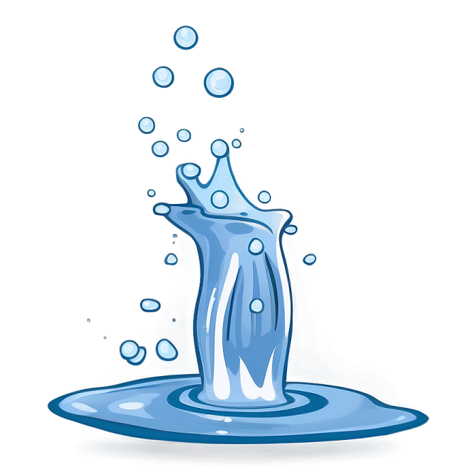 a splash of water on a white background