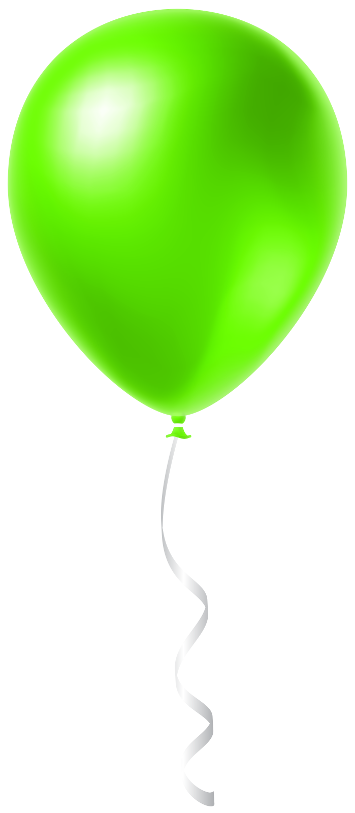 a green balloon on a white background