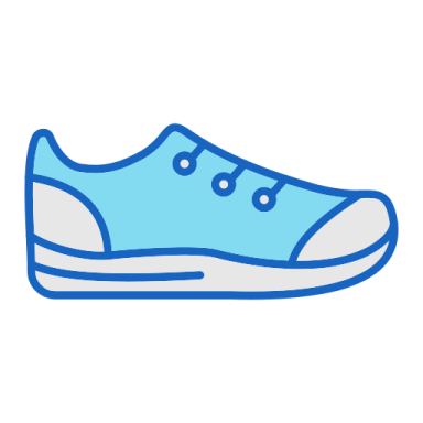 a blue shoe icon
