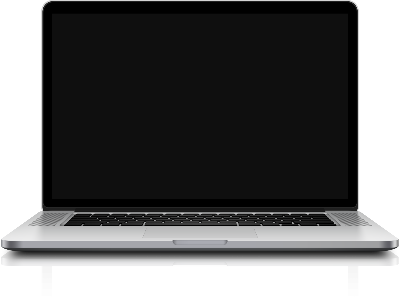 a laptop computer on a white background