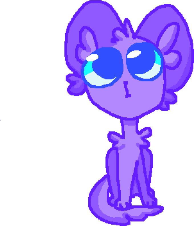 a drawing of a dog with blue eyes