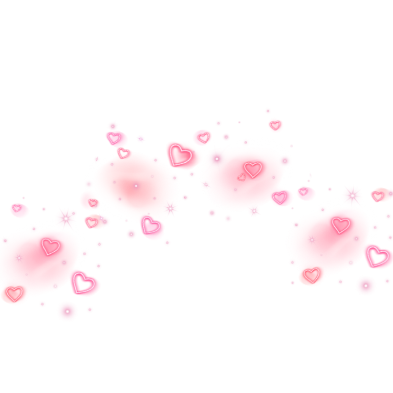 a white background with pink hearts and stars