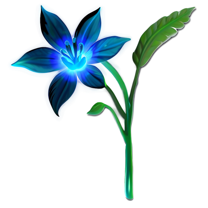 a blue flower on a white background