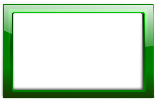 a green frame on a white background