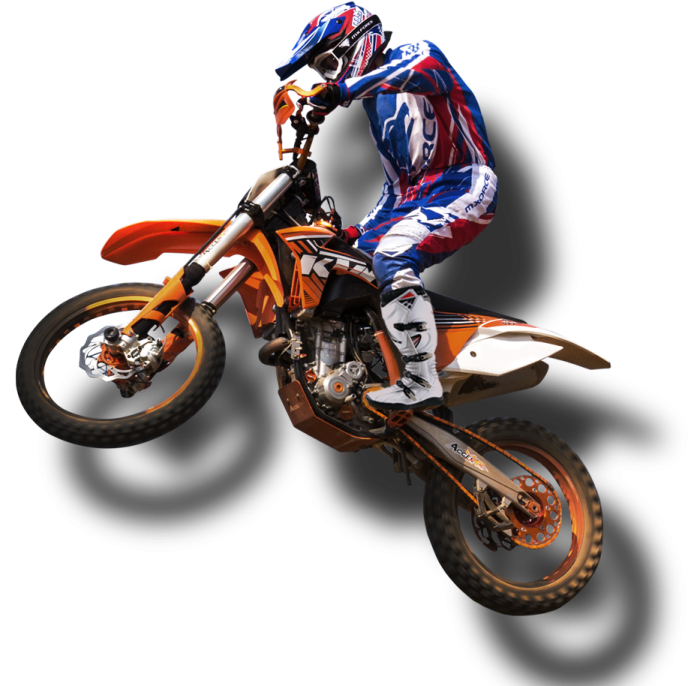 a person on a dirt bike in the air