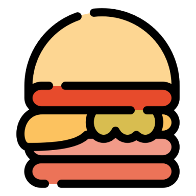 a hamburger with three layers of cheese and tomato slices