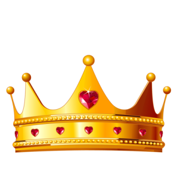 a crown with hearts on it