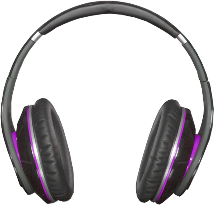 a pair of headphones on a white background