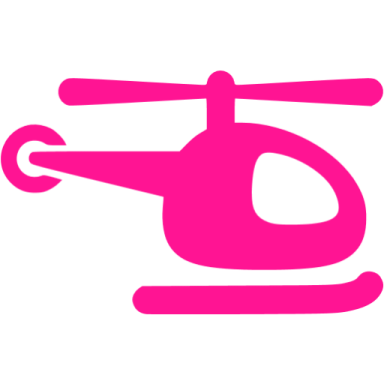 a pink helicopter on a white background