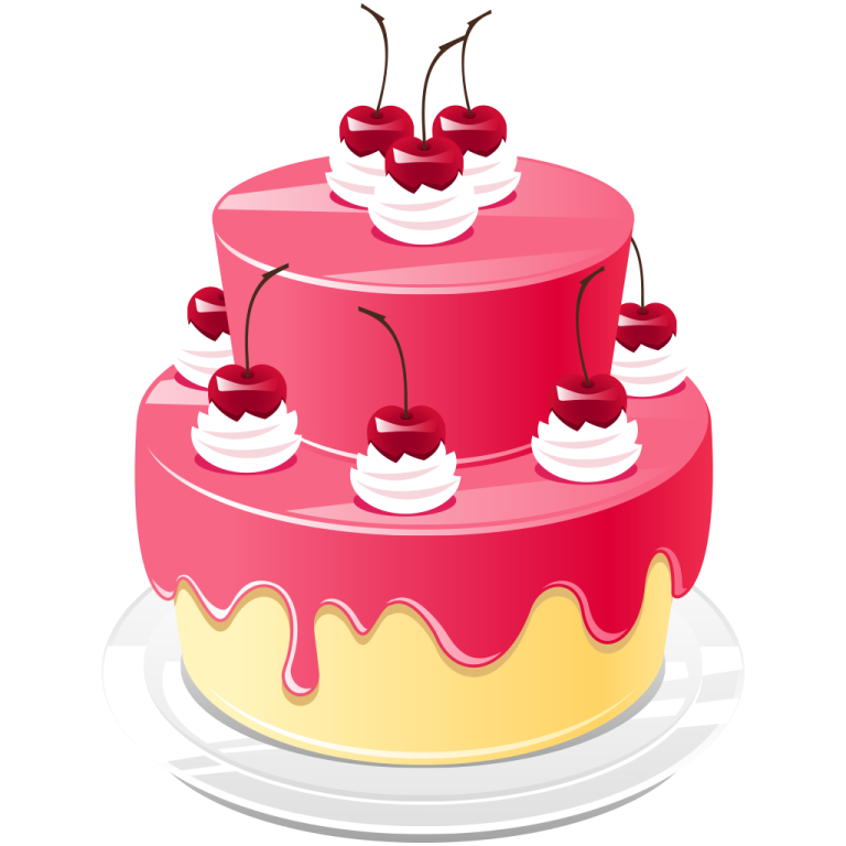 a cake with chers on top of it