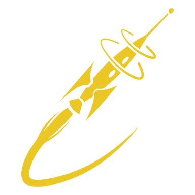 a yellow and white image of a sword