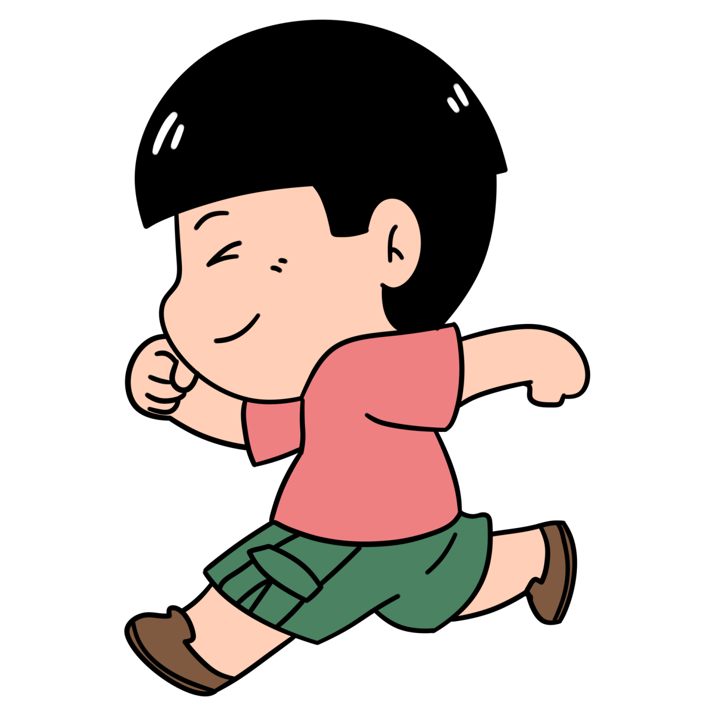 a boy running clipart
