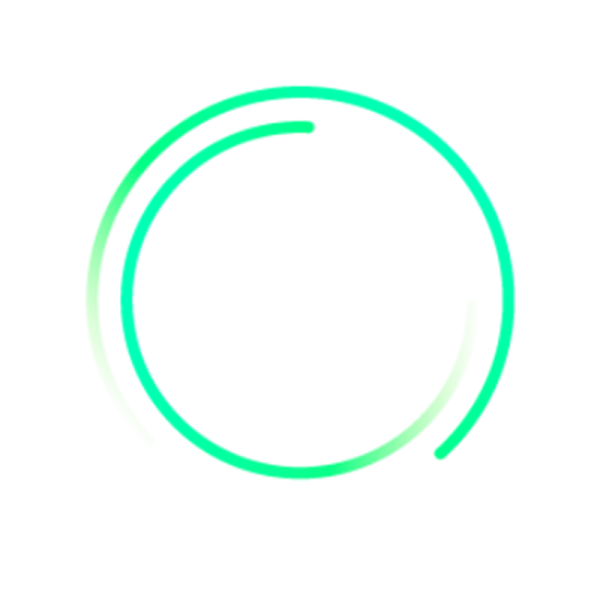 a green ring on a white background