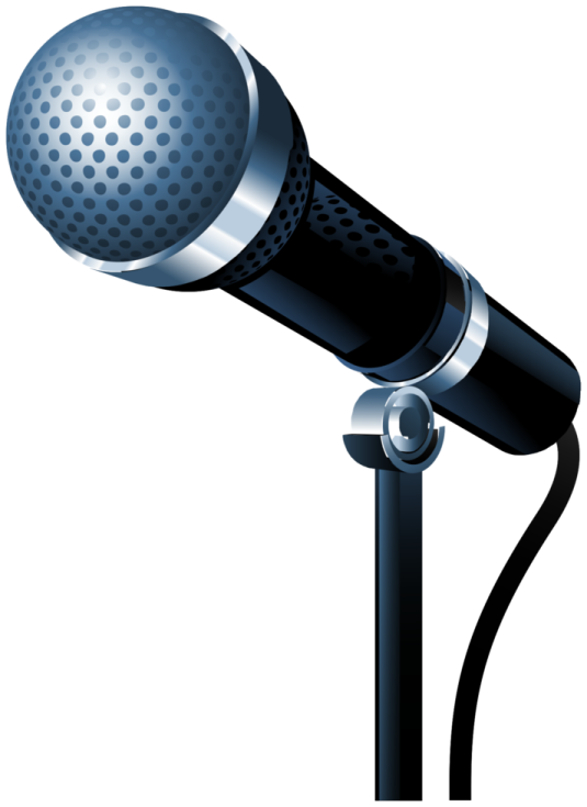 a microphone on a white background