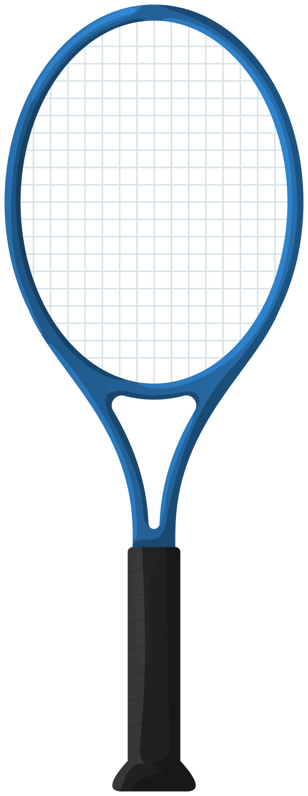 a tennis racket on a white background